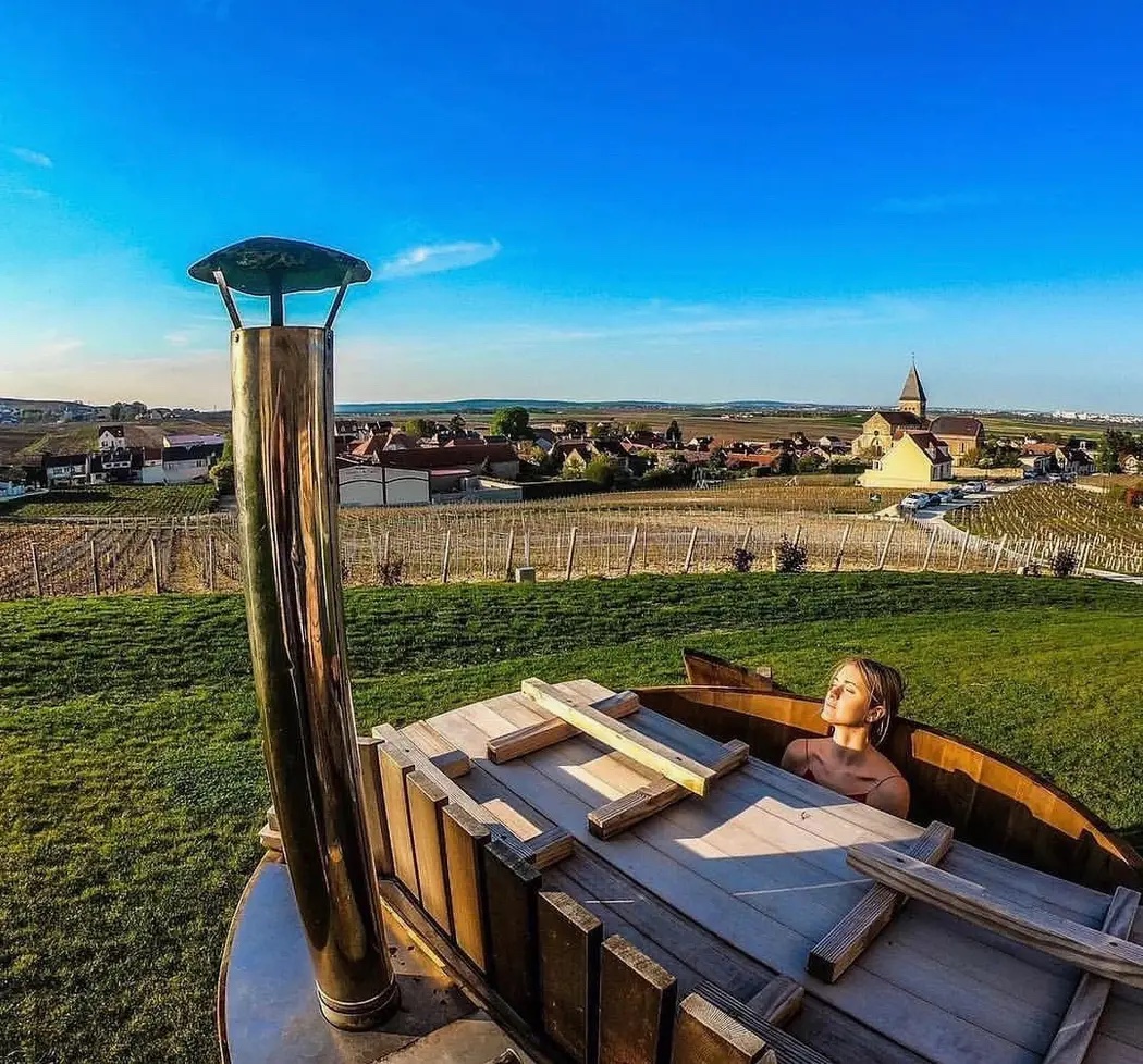 Bain nordique dans les vignes