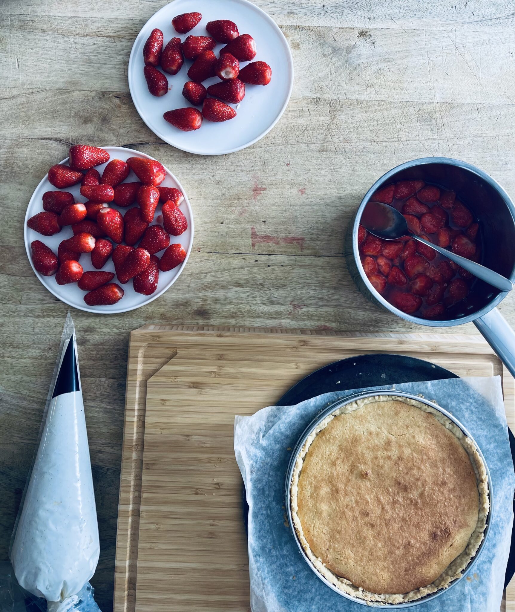 Fond de tarte et fraises