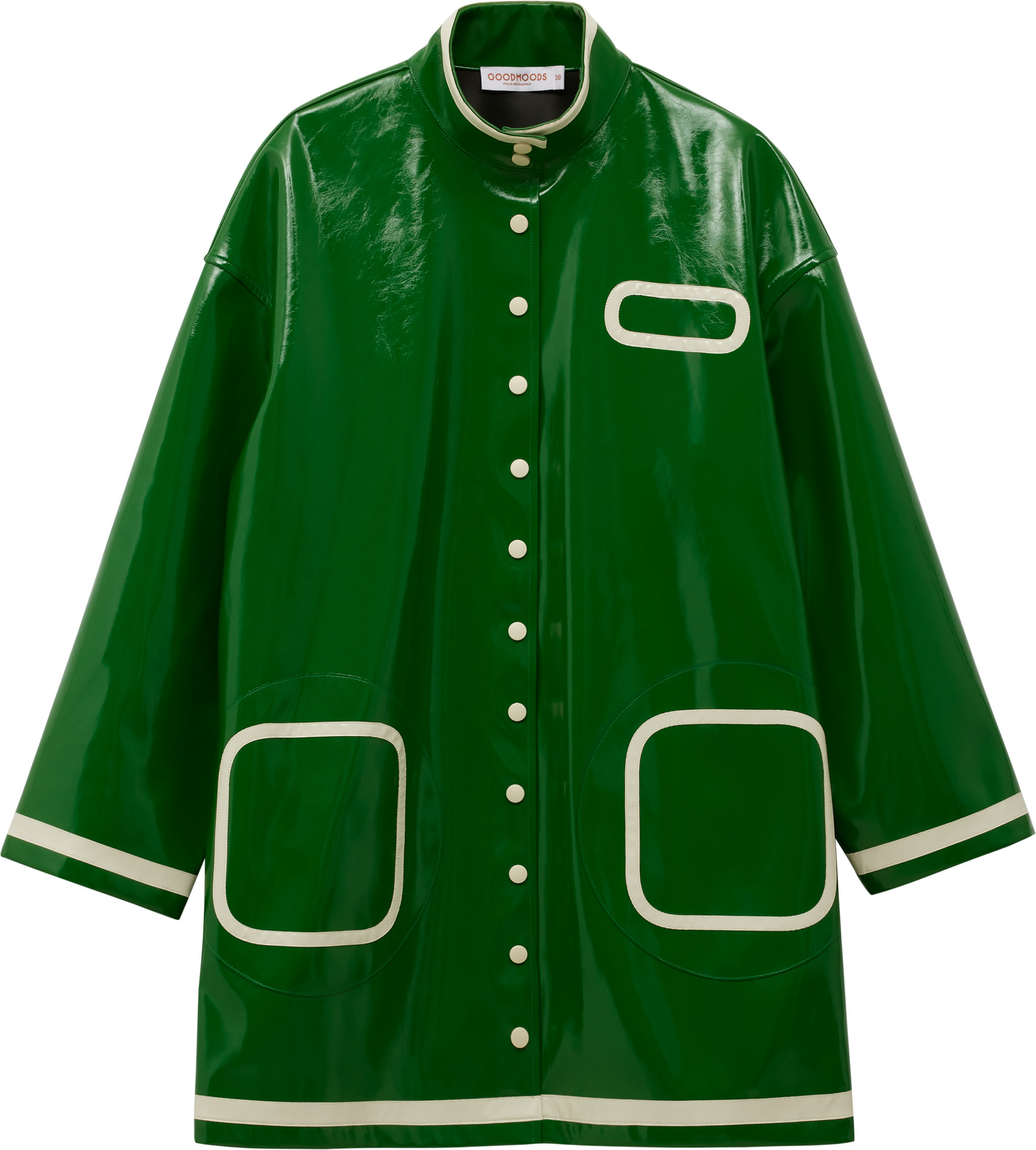 Monoprix manteau online vert